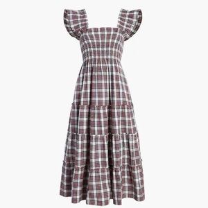 Hill House Home Ellie nap dress in Multi Tartan flannel